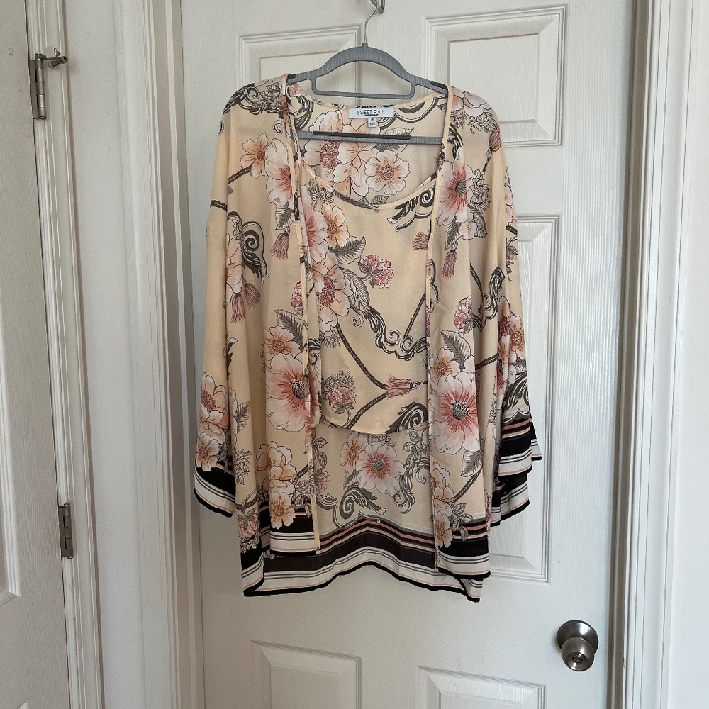 Sweet Rain Cami and Cover Set